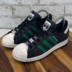 Adidas Originals Abby Dahlkemper Superstar Womens 6.5 Black Green Shoes